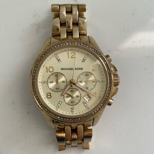 Michael Kors gold watch (with diamonds & date)